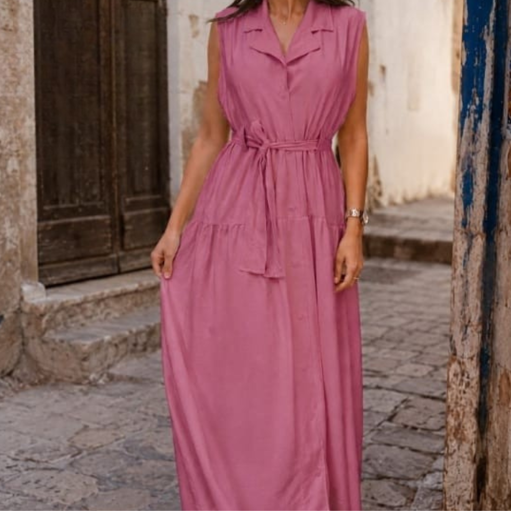 ROBE CHEMISE SANS MANCHE
