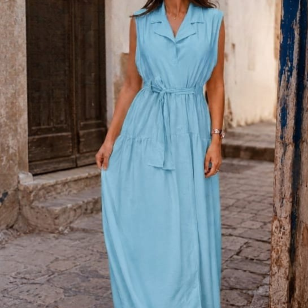 ROBE CHEMISE SANS MANCHE