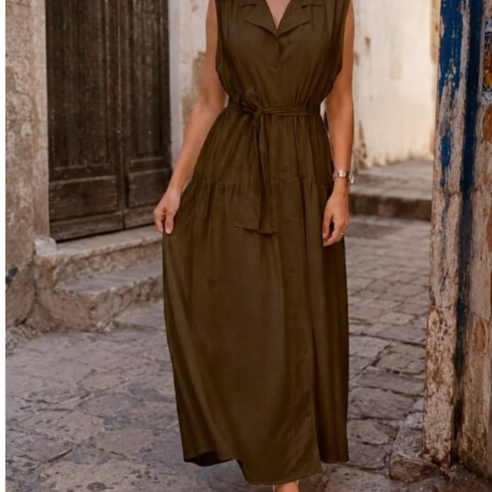 ROBE CHEMISE SANS MANCHE
