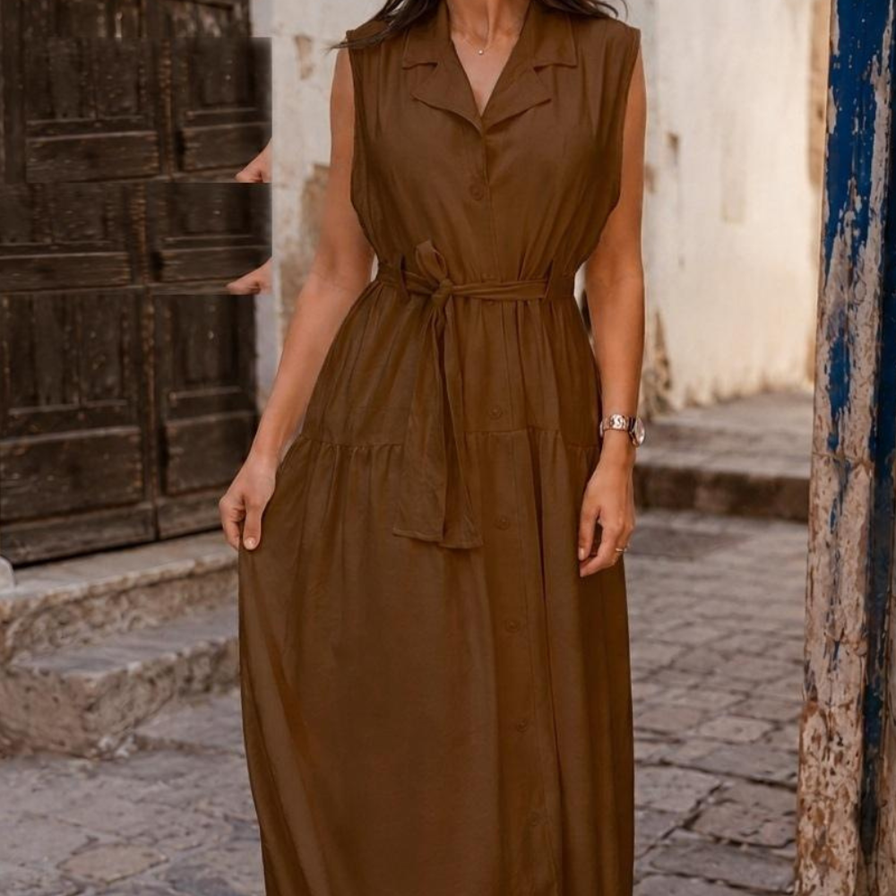 ROBE CHEMISE SANS MANCHE